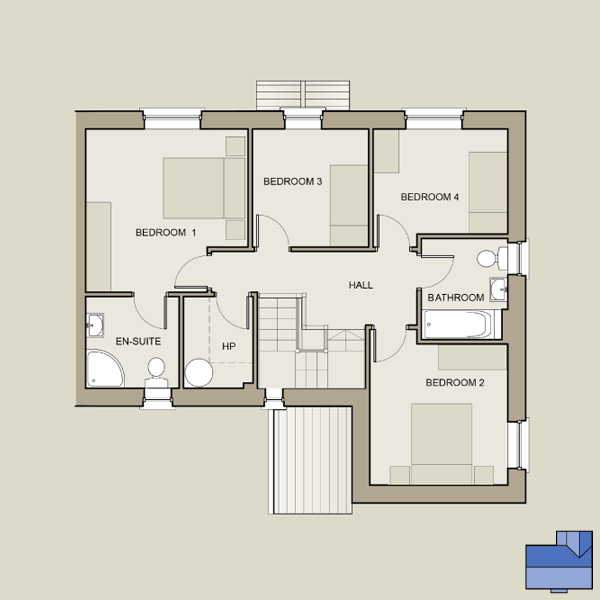 The Lily First Floor Plan
