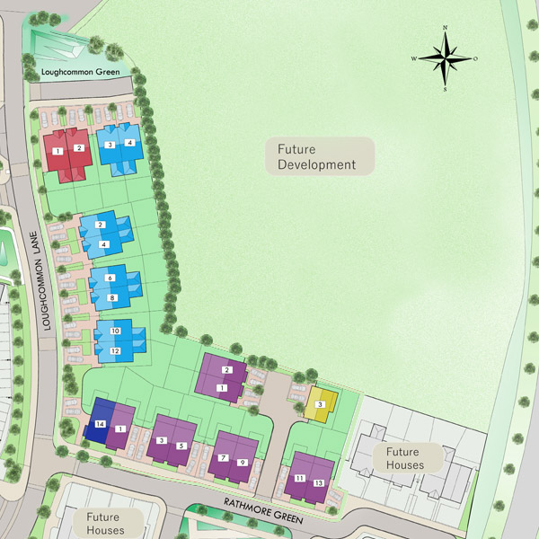 Site map showing house locations at Station Road